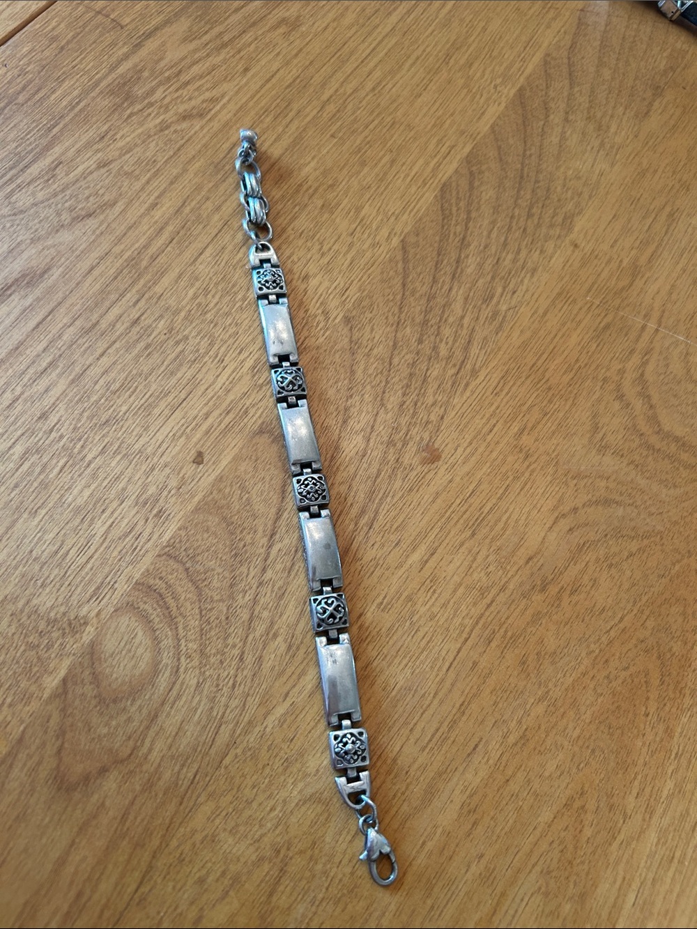 Brighton Silver-Tone Panel Bracelet with Decorative Links